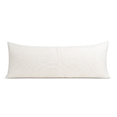 Sweet Jojo Designs Body Pillow Cover (Pillow Not Included) 54in.x20in. Corduroy White | Target