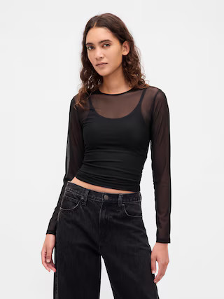 Mesh Crop T-Shirt | Gap (US)