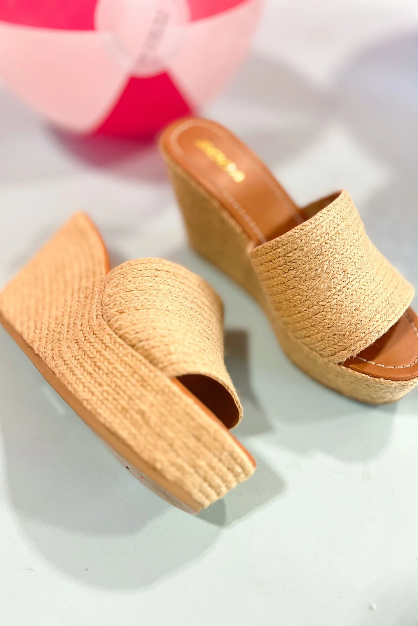 Tan Jute Wide Band Wedges | Shop Style Your Senses
