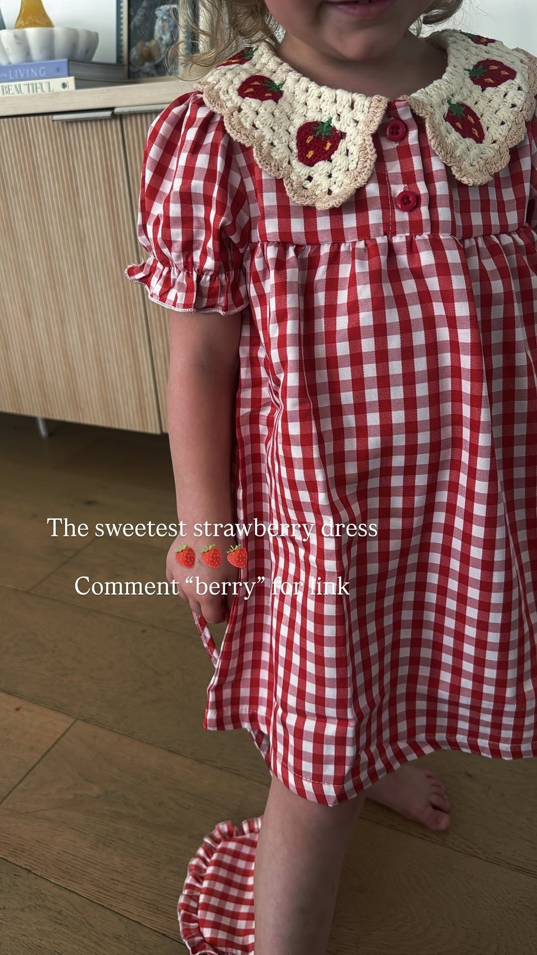 Cutest strawberry details on this toddler dress and I love the red gingham!  

 #LTKmomlife #LTKBaby #LTKKids