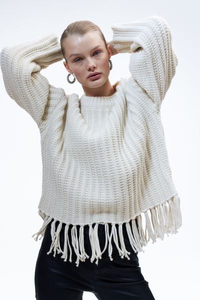 Fringe-trimmed Sweater | H&M (US)