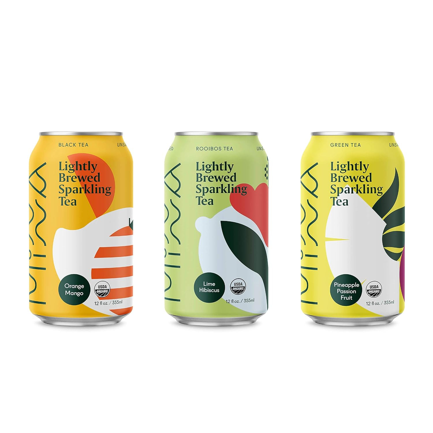 Minna Organic Sparkling Tea - VARIETY PACK: Lightly Brewed Refreshing Tea, Zero Calorie, Unsweete... | Amazon (US)