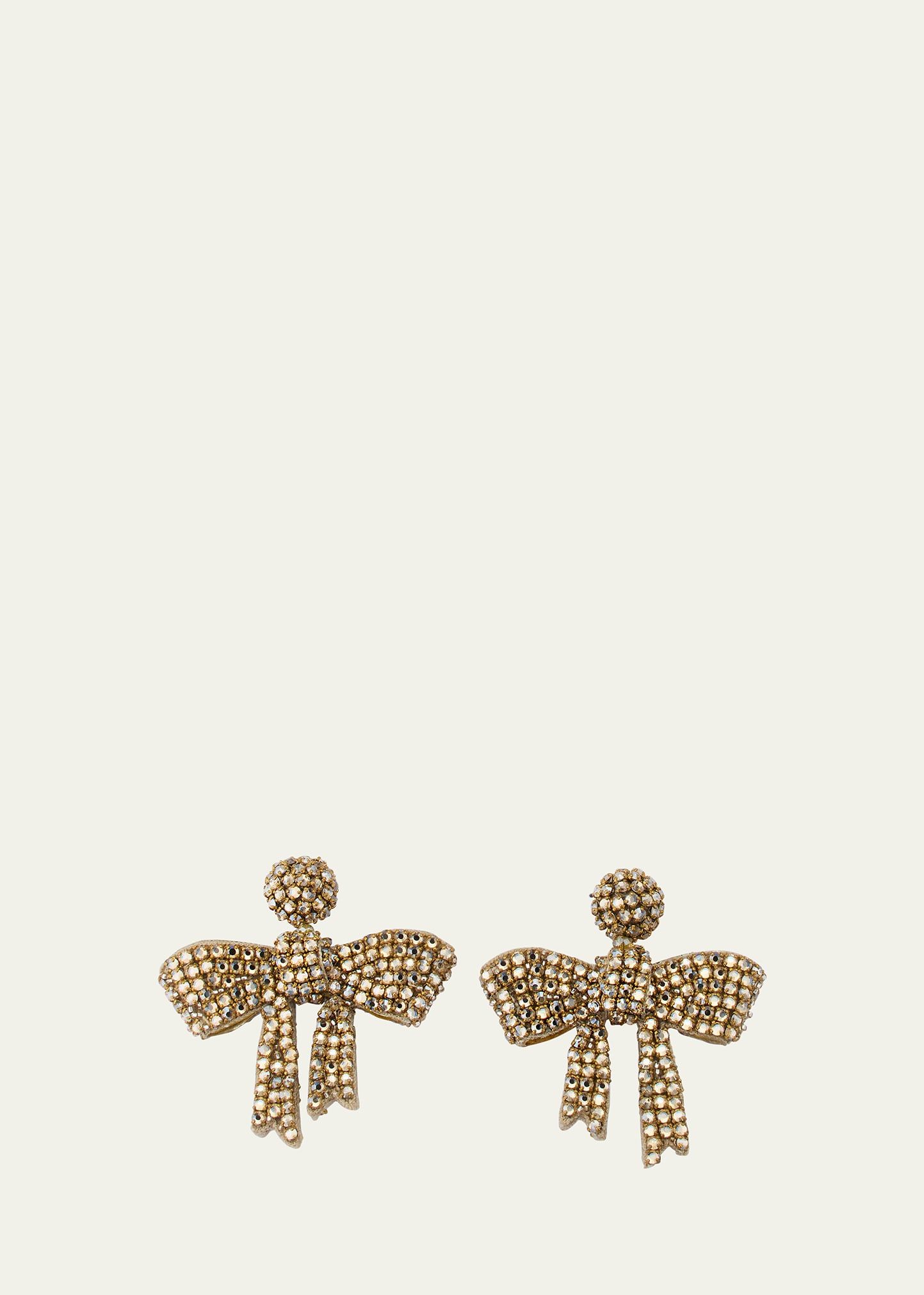 Oscar de la Renta Beaded Bow Earrings | Bergdorf Goodman