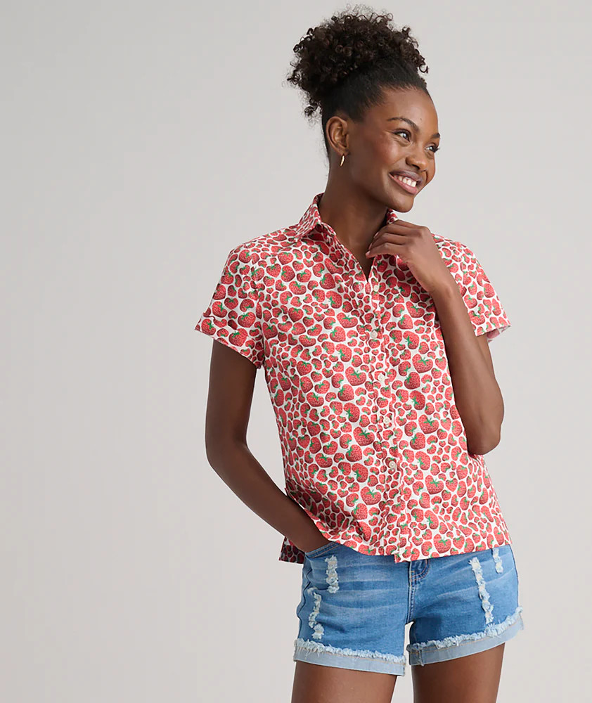 Stretch Cotton Short-Sleeve Jaime Shirt | UNTUCKit (US)