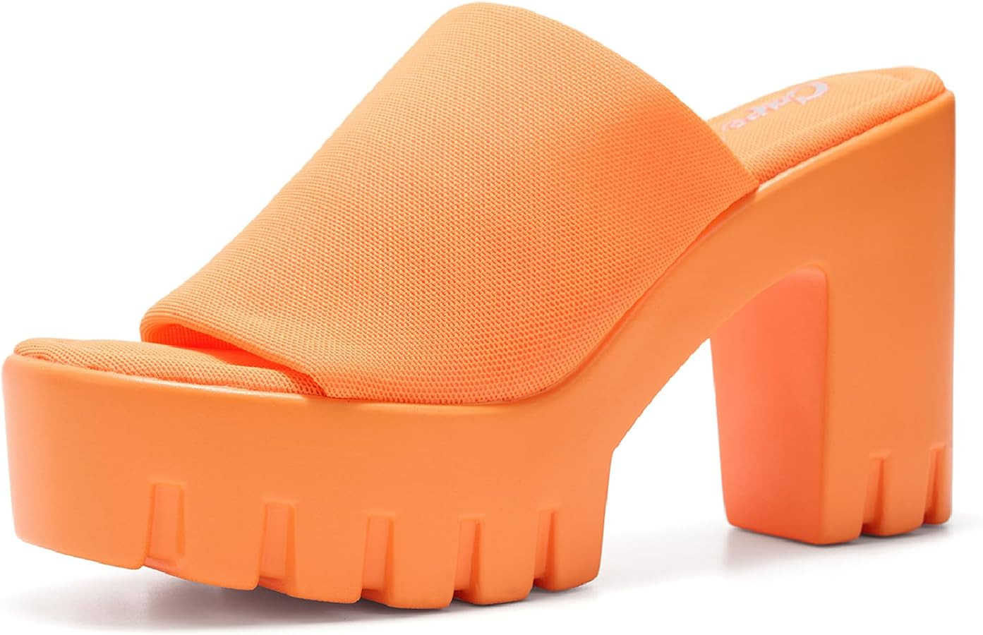 Cape Robbin Women's Platform Sandals Chunky Block Heel - Slip On Elastic Band Round Open Toe Heel... | Amazon (US)