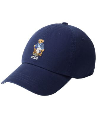 Polo Ralph Lauren Men's Bear Embroidered Twill Ball Cap - Newport Navy White/Newport Bear | Macy's