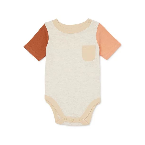 Garanimals Baby Boy Short Sleeve Solid Bodysuit, Sizes 0-24 Months | Walmart (US)