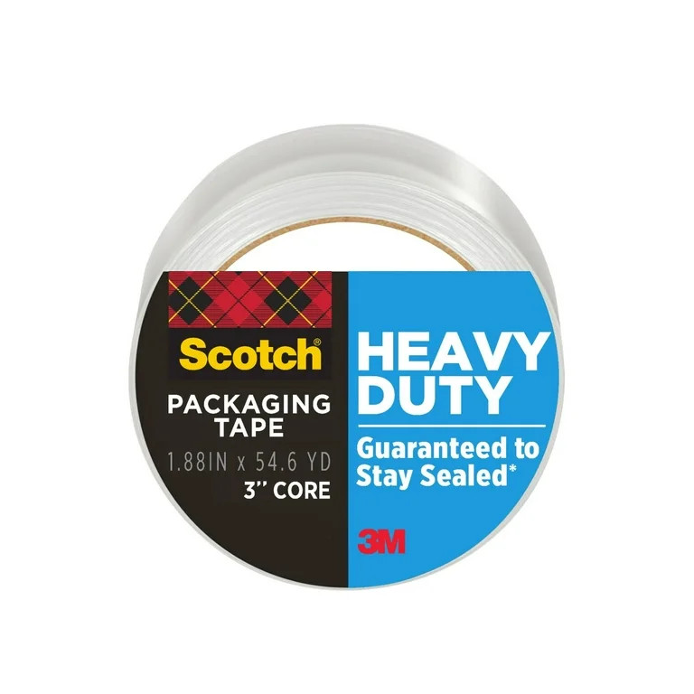 Scotch Heavy Duty Shipping Packing Tape, Clear, 1.88 in. x 54.6 yd., 1 Tape Roll | Walmart (US)