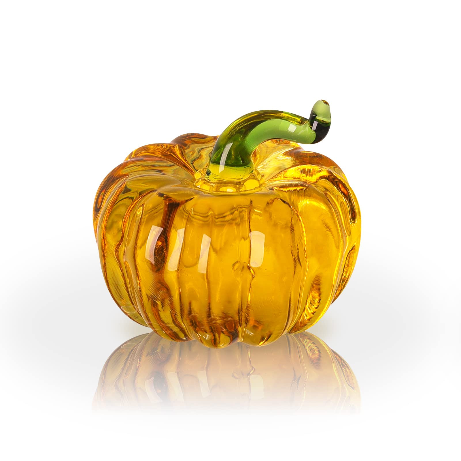 LONGWIN Mini Crystal Pumpkin Collectible Figurines Glass Paperweight Tabletop Decorative Ornament... | Amazon (US)