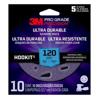 3M Pro Grade Precision 5 in. 120-Grit Ultra Durable Universal Hole Sanding Disc (10-Discs/Pack) D... | The Home Depot
