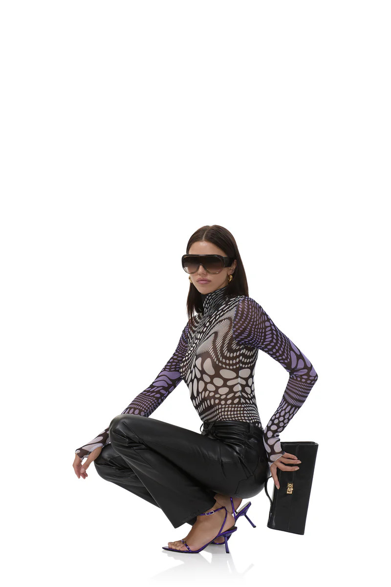 Zadie Top - Violet Swirl Dots | ShopAFRM