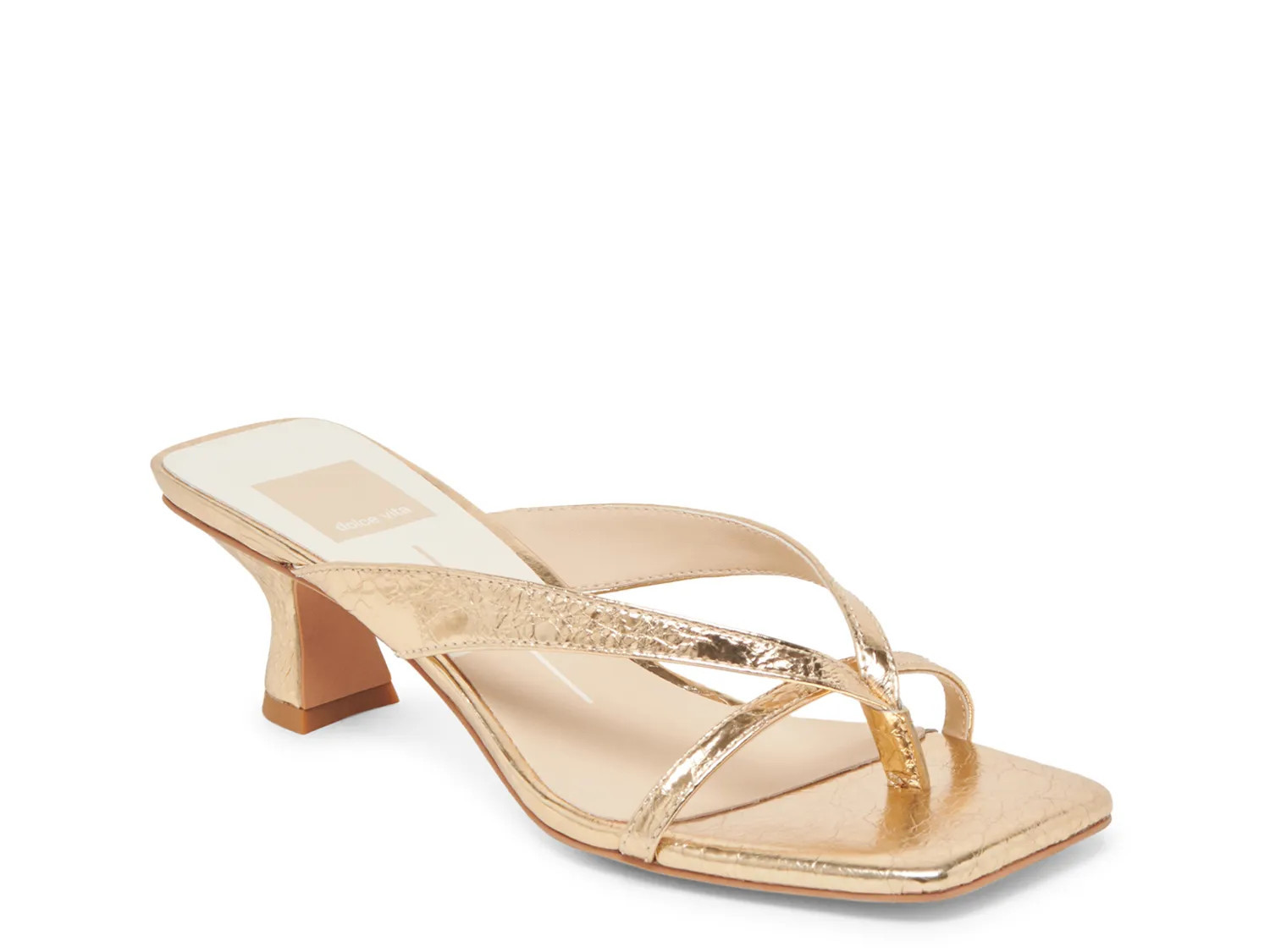 Dolce Vita Brevel Sandal | Women's | Gold Metallic | Size 7.5 | Sandals | Kitten | DSW