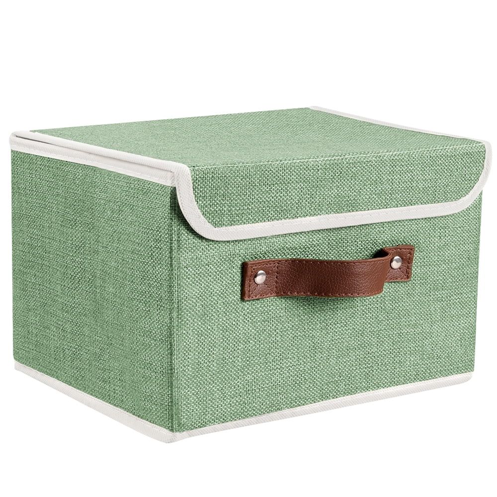 2/4/6/Pcs Collapsible Fabric Cube Storage Bins Small Large Home Organizer Boxes Baskets with Lids... | Walmart (US)
