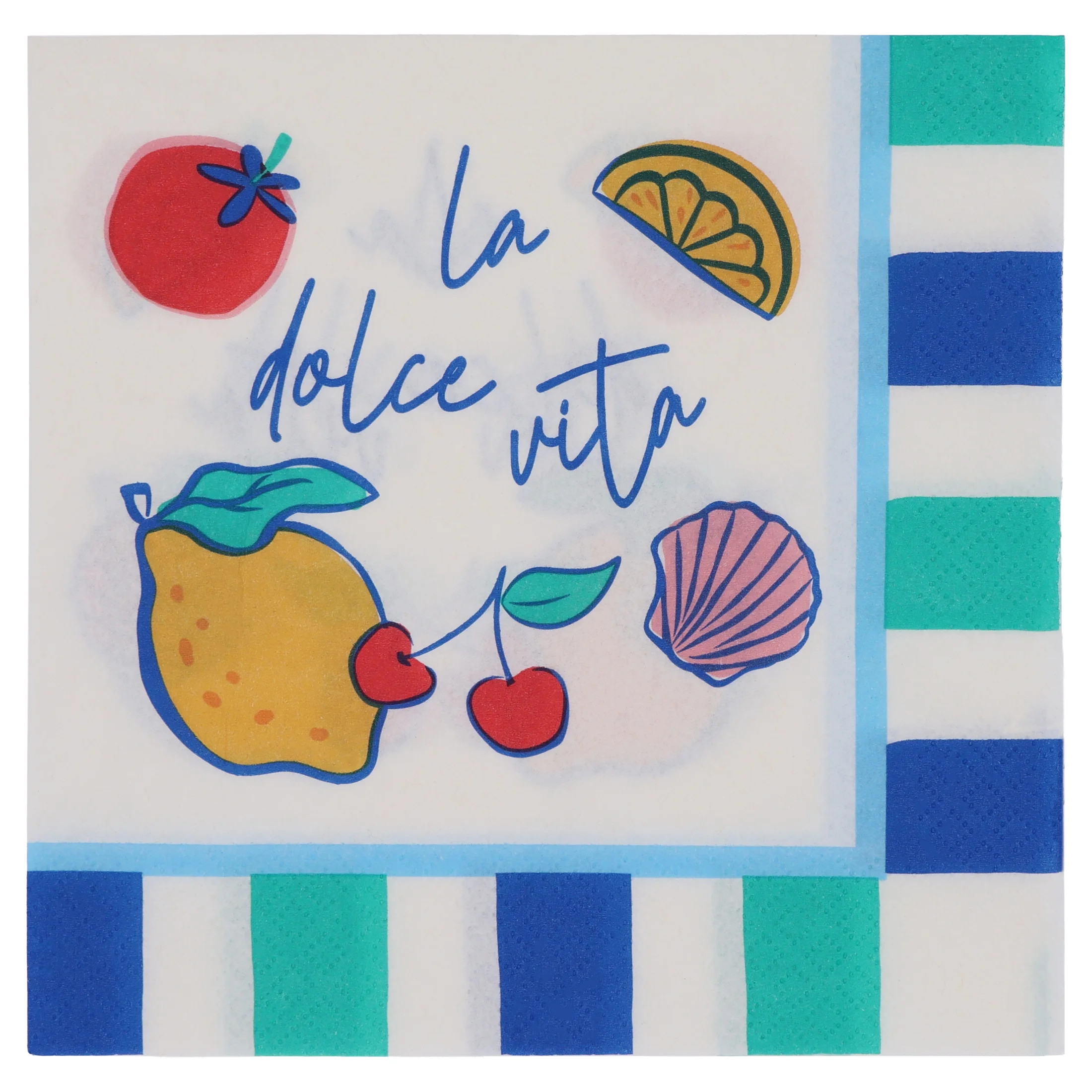 Way to Celebrate La Dolce Vita Multicolor Lunch Napkins, 6.5" x 6.5", 24 Count | Walmart (US)