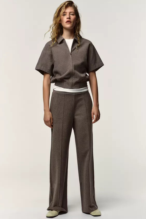 SOFT WIDE-LEG TROUSERS | Zara UK