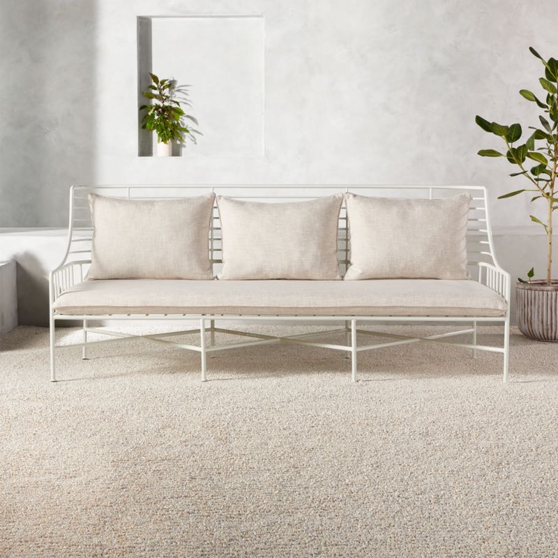 Breton White Metal Sofa + Reviews | CB2 | CB2