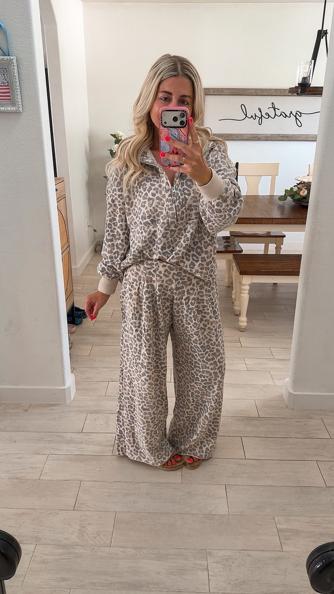 New leopard matching set
Sweater xxs
Xs short trouser pants
Sandals tts

#LTKootd #LTKSaleAlert