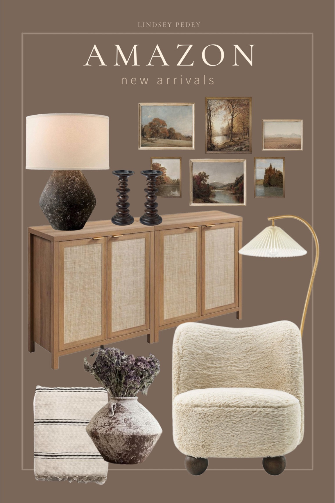 amazon home new arrivals! Love the texture on the chair and those ball feet! 😍 ordered the vase! 

Home decor, fall decor, vintage art, accent chair, console table, media console, entry table, table lamp, floor lamp, designer lighting, vase, pot, PNW, throw, blanket, candle sticks, pleated 

#LTKxPrime #LTKhome #LTKfindsunder100