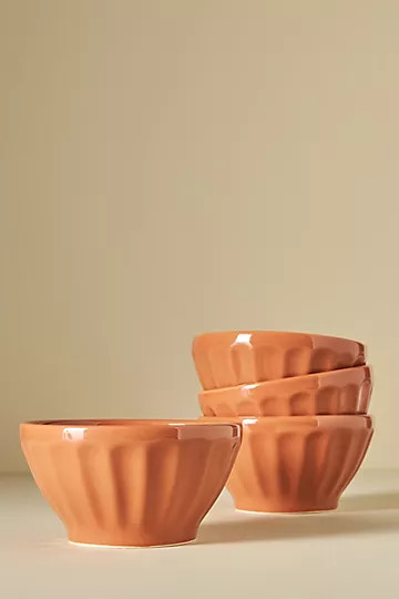 Shiny Latte Cereal Bowls, Set of 4 | Anthropologie (US)