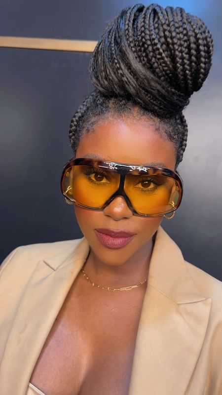 Here are all of the details on my new Tom Ford shield yellow lens sunglasses 