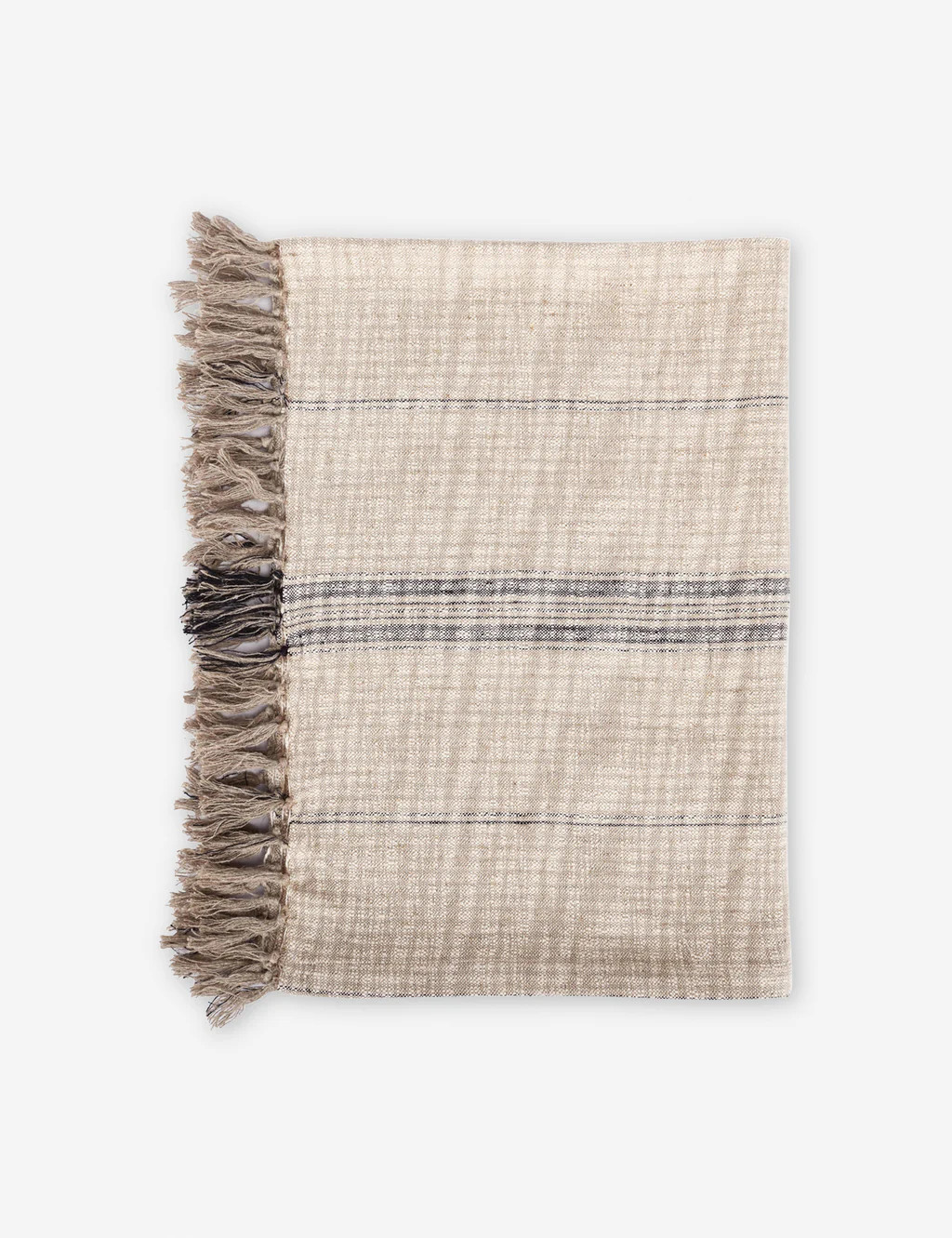 Jani Indoor / Outdoor Throw, 50" x 70", Ivory | Lulu and Georgia 
