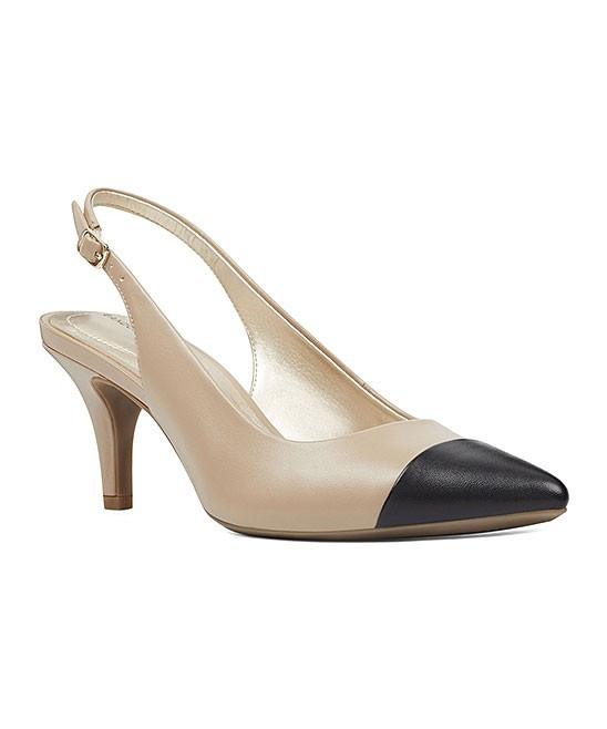 Bandolino Women's Pumps MNALL - Champagne Contrast Toe Slingback Pump - Women | Zulily