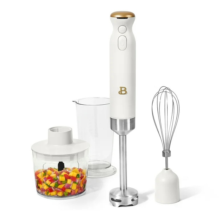⭐️ NEW ⭐️ white and gold Cordless Hand Blender with Attachments ✨ beautiful blender kitchen appliances Walmart home 

#LTKsalealert #LTKhome #LTKfindsunder50