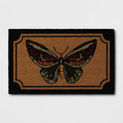 1'6"x2'6" Border Bleak Moth Coir Doormat - Threshold™ | Target