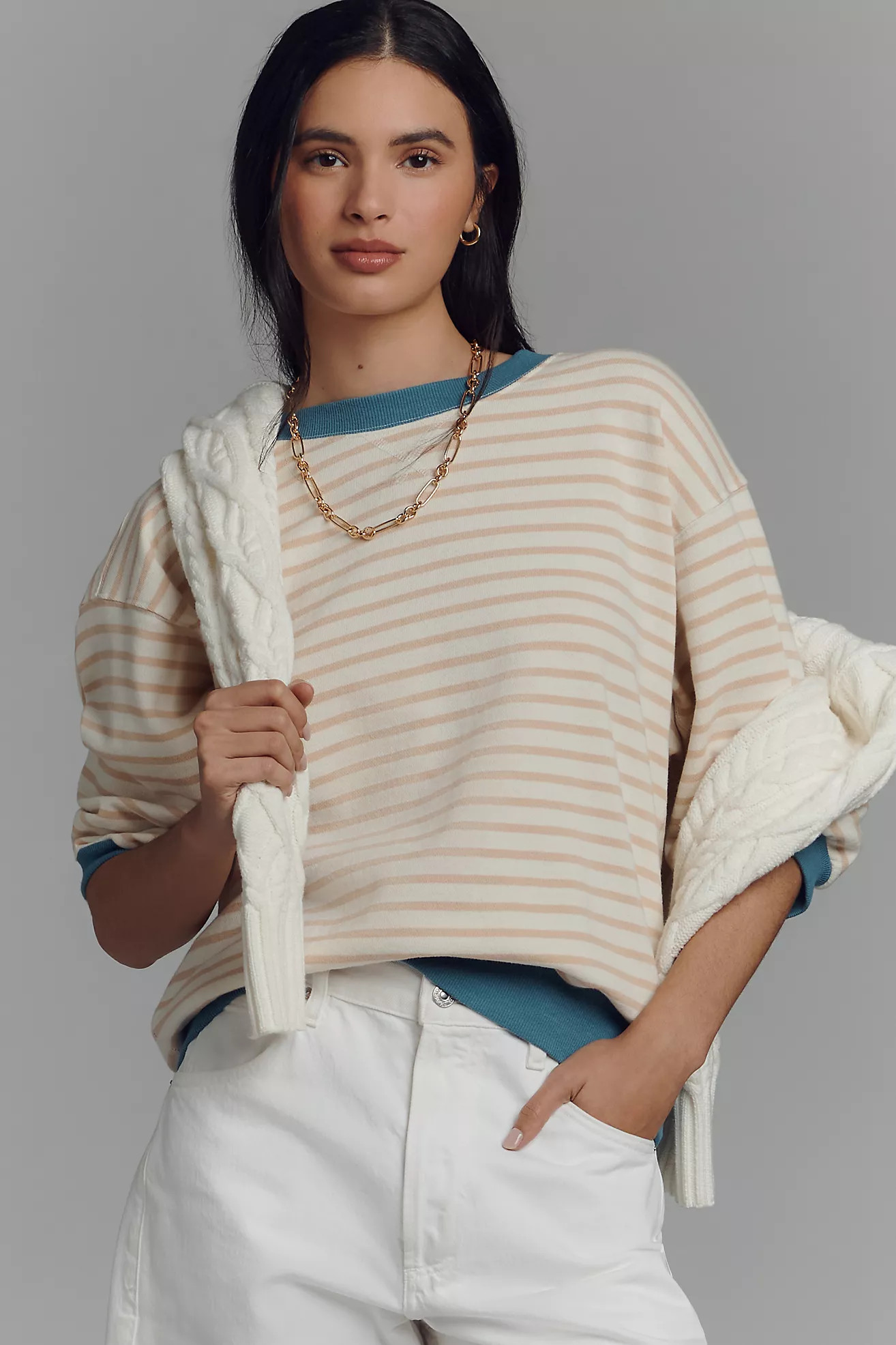 The Niki Bubble Sweatshirt by Pilcro | Anthropologie (US)