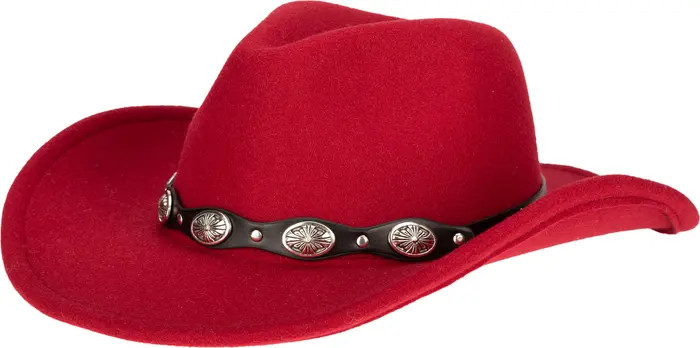 Faux Western Conch Trim Hat | Nordstrom