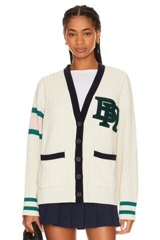 Beverly Hills x REVOLVE Collegiate Cardigan in White from Revolve.com | Revolve Clothing (Global)