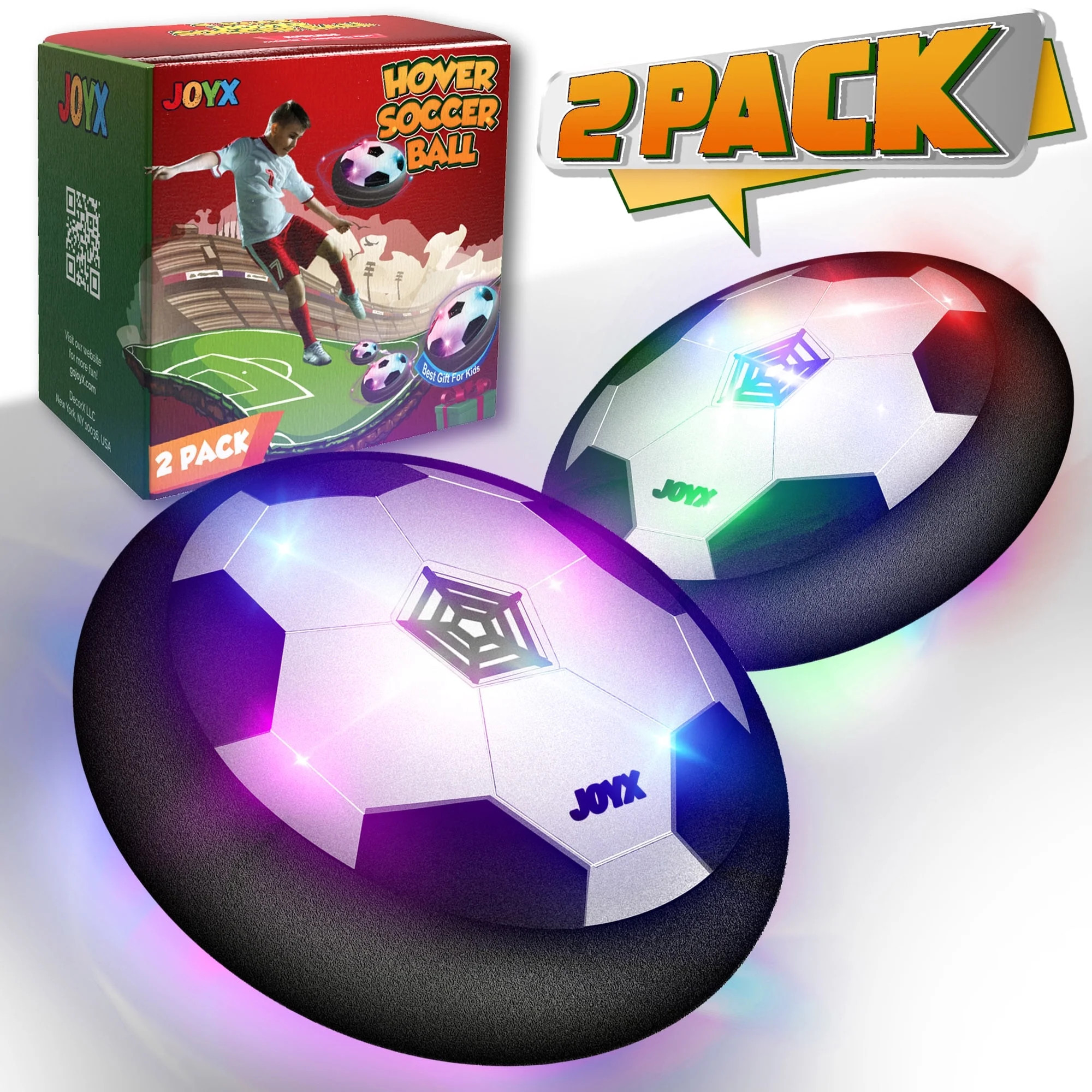 JoyX Rechargeable Air Hover Soccer Balls for Kids – Indoor Games with LED Lights & Foam Bumpers... | Walmart (US)
