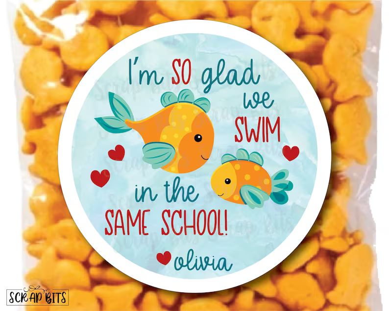 Valentine's Day Stickers . so Glad We Swim in the Same | Etsy | Etsy (US)