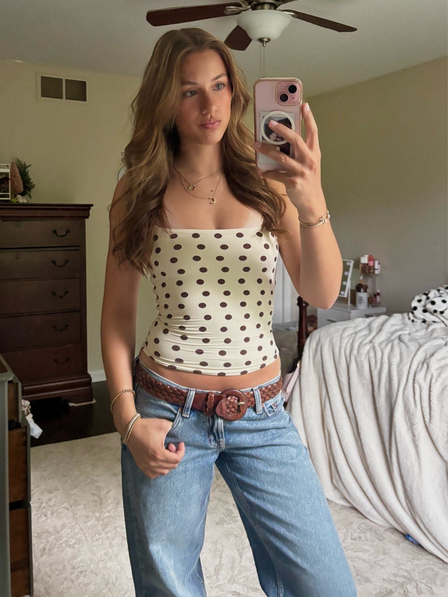 Polka dot summer outfit 
#summeroutfits

#LTKootd #LTKgrwm #LTKSaleAlert