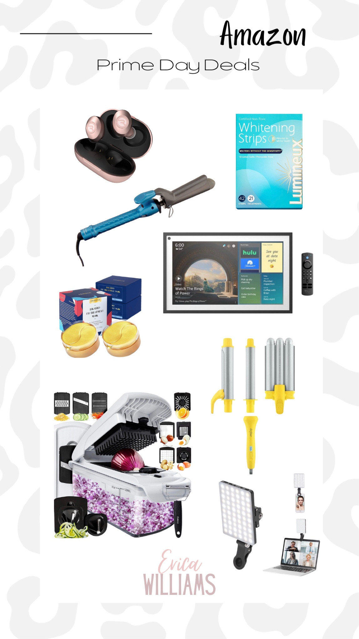 Amazon Prime Day Deals
Babyliss
DryBar
Raycon
Lumineux white strips
Ear buds
Food chopper

#LTKhome #LTKsalealert #LTKxPrime