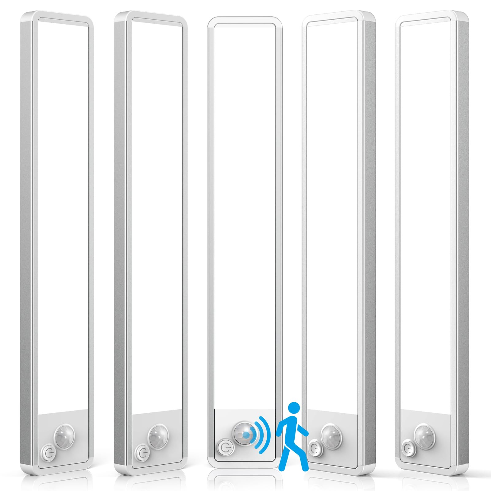 5 Pack Under Cabinet Lighting Wireless 2200maAh Rechargeable LED Motion Sensor Magnetic Light Ind... | Amazon (US)
