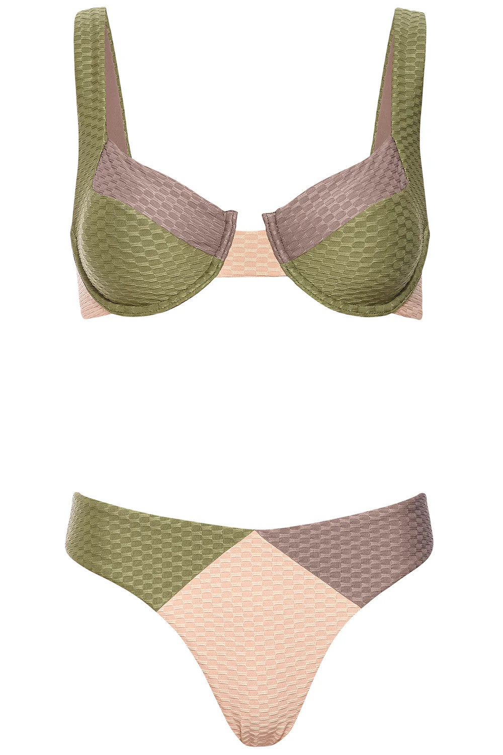 Laguna Bikini Tricolor Army Set | VETCHY