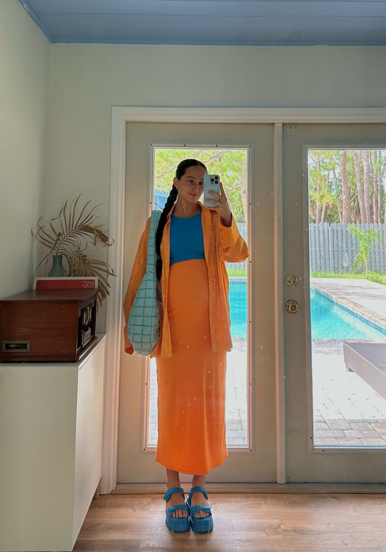 bright, colorful outfit that’s comfortable and elevated 💙🧡
wearing a size Medium and am 5’6 

#LTKBacktoSchool #LTKbump #LTKunder100