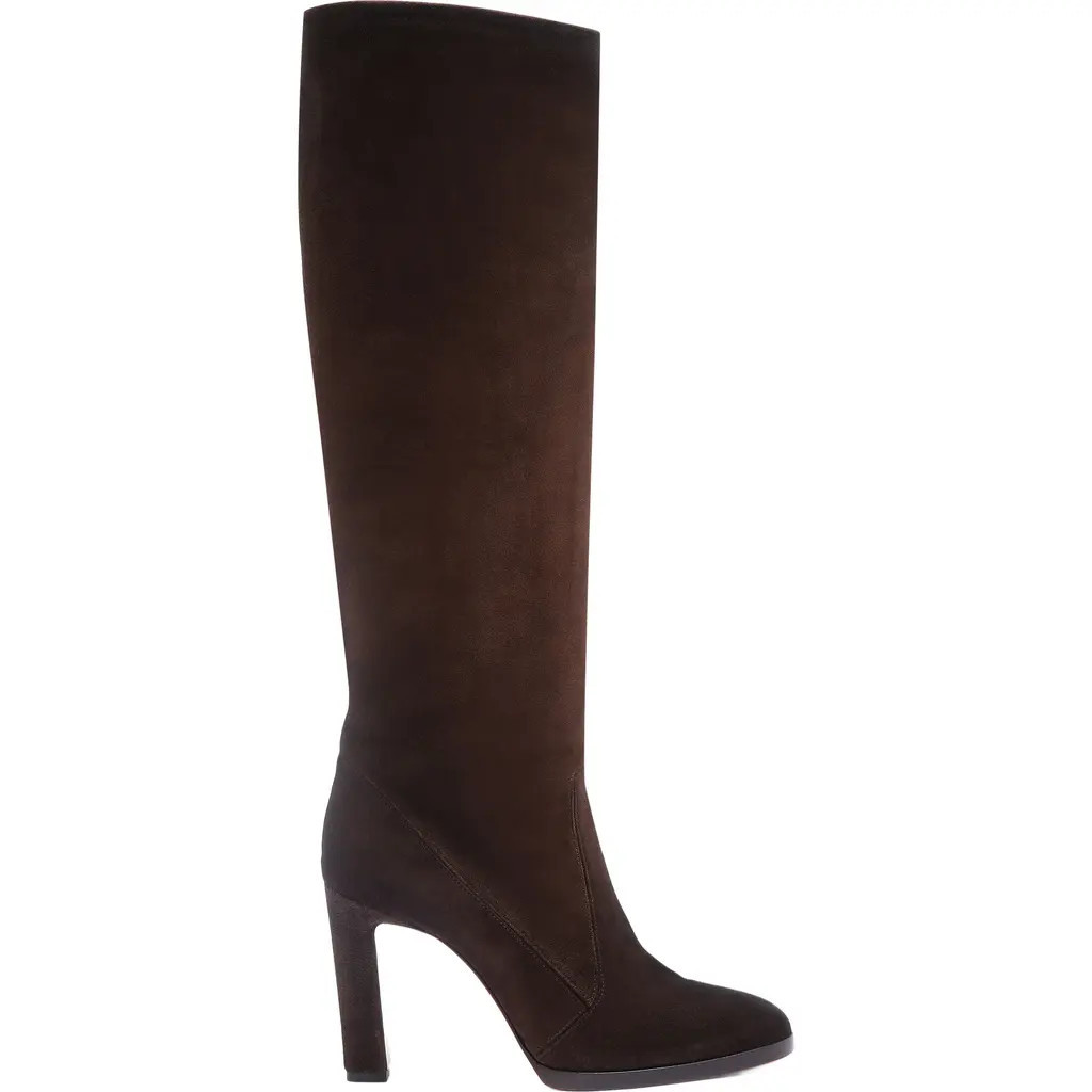 Santoni Women's suede high-heel boot in Brown at Nordstrom, Size 11 | Nordstrom