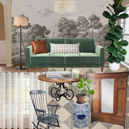 Cozy European Cottage Sitting Room🕯️ Shop these beautiful pieces from my Spring 2024 One Room Challenge mood board! 🤍 

#LTKhome #LTKsalealert
