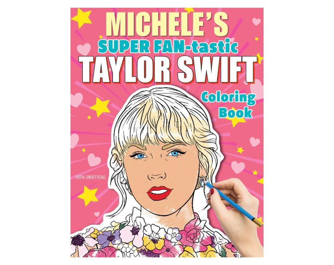 Personalized SUPER Fan-tastic Taylor Swift Coloring Book - Etsy | Etsy (US)