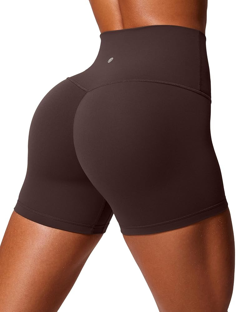 CRZ YOGA Secretsculpt Womens Butterlift High Waist Scrunch Butt Biker Shorts 4 Inches - No Front ... | Amazon (US)