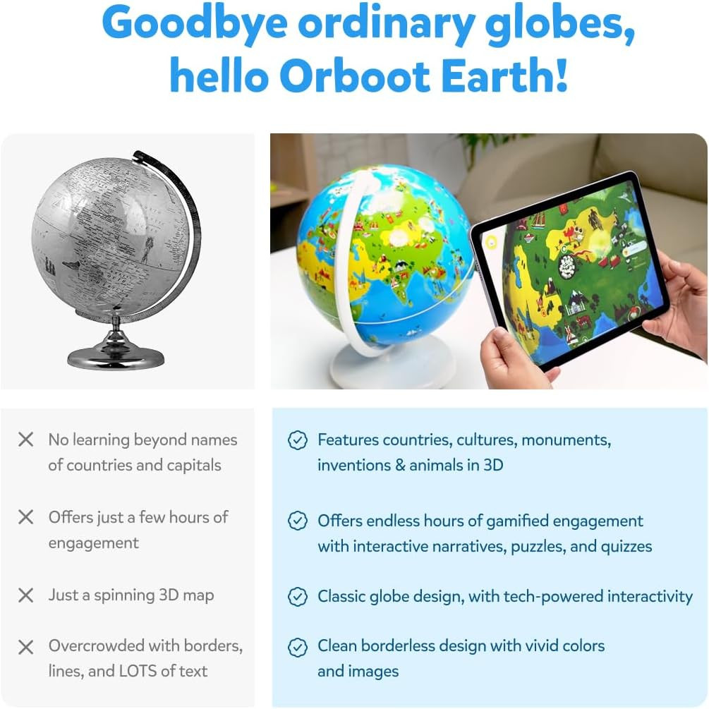 PlayShifu Globe for Children – Orboot Earth: Interactive Kids Globe with 1000+ Facts on Animals... | Amazon (US)