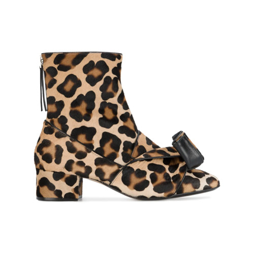 Nº21 Ankle boot com estampa de leopardo - Preto | FarFetch BR