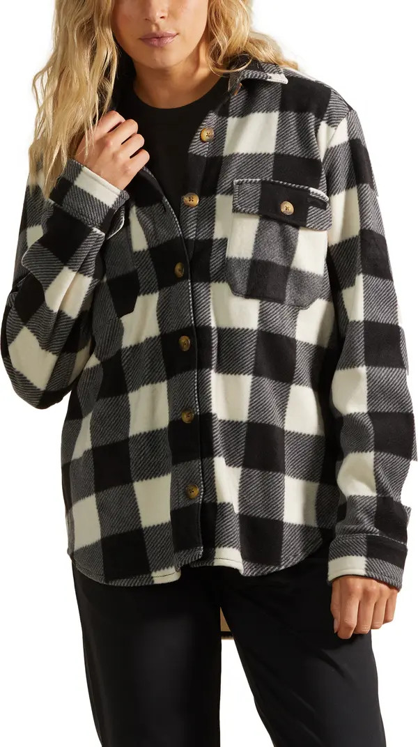 Billabong Forge Buffalo Check Fleece Shirt Jacket | Nordstrom | Nordstrom