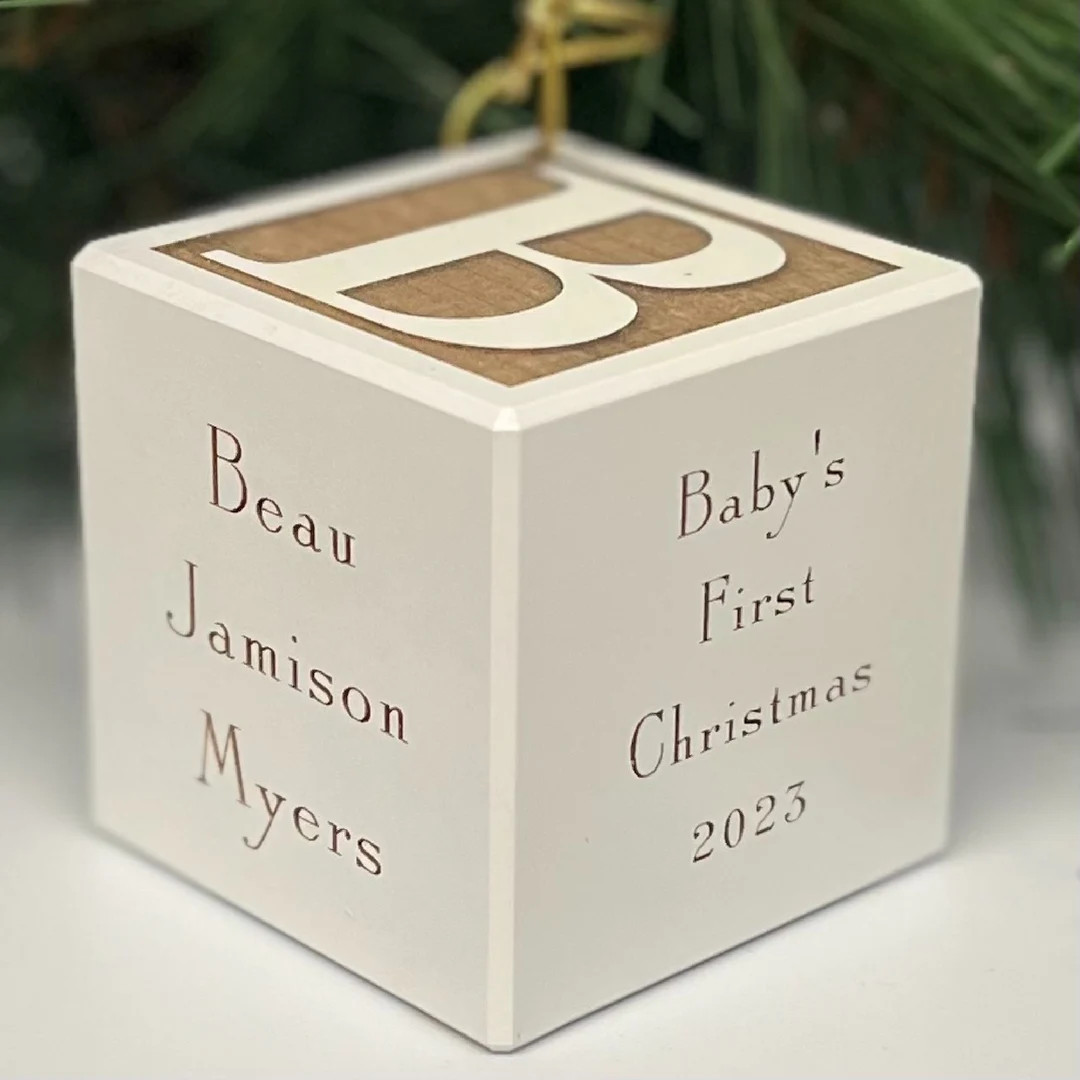 Baby Block Ornament Baby's First Christmas Ornament Baby - Etsy | Etsy (US)