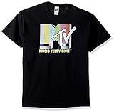 MTV Men's Retro Logo T-Shirt, Black, 3XL | Amazon (US)