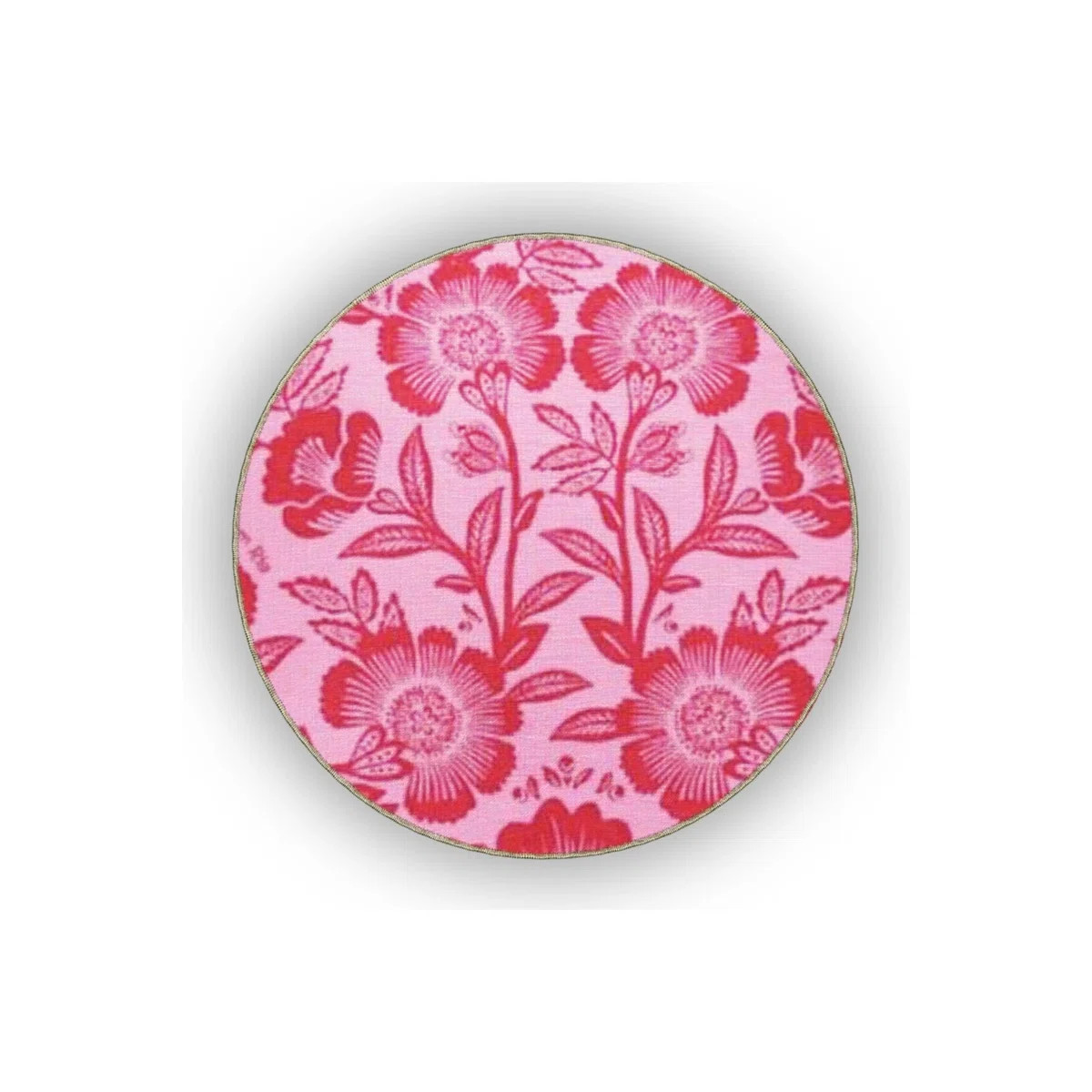 Pink Themed Floral Motifs Rose Patterned Vintage Decorative Carpet | Wayfair North America