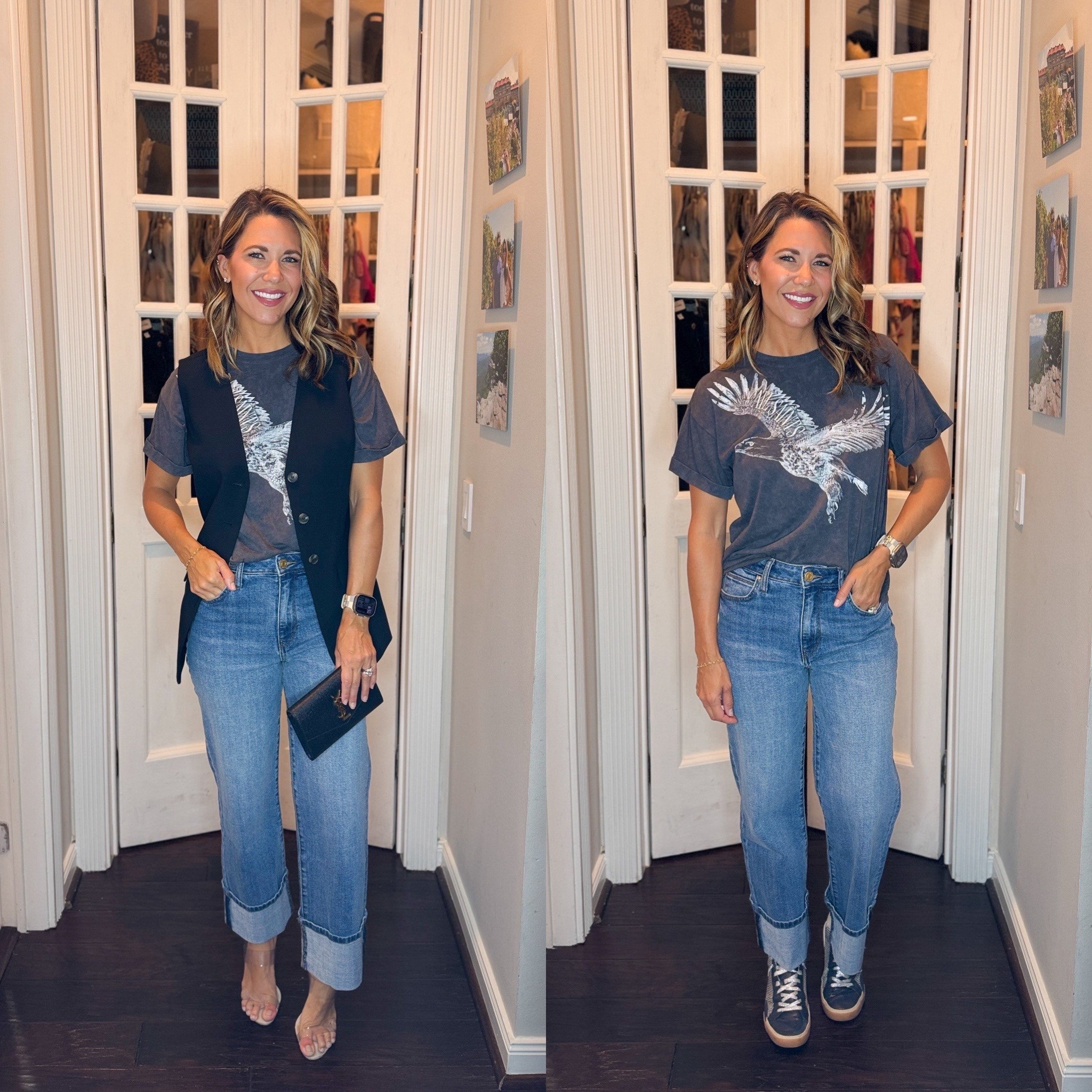 Love a good graphic tee! I’ve actually had this one for quite some time and it’s on sale right now! Dress it up for date night or dress it down for errands around town 

#LTKSaleAlert #LTKFindsUnder100 #LTKStyleTip