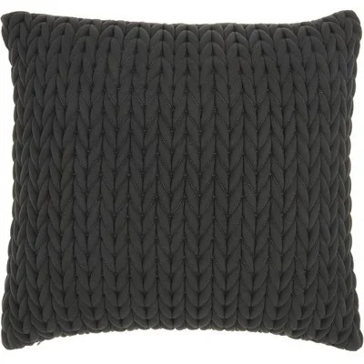 Nourison Life Styles Charcoal Decorative Throw Pillow , 18"X18" - Walmart.com | Walmart (US)